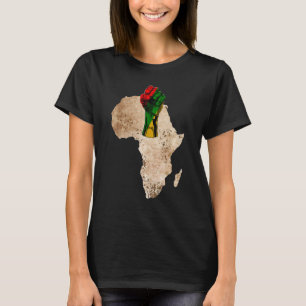 Black History Month Fist African Afro Pride Women  T-Shirt
