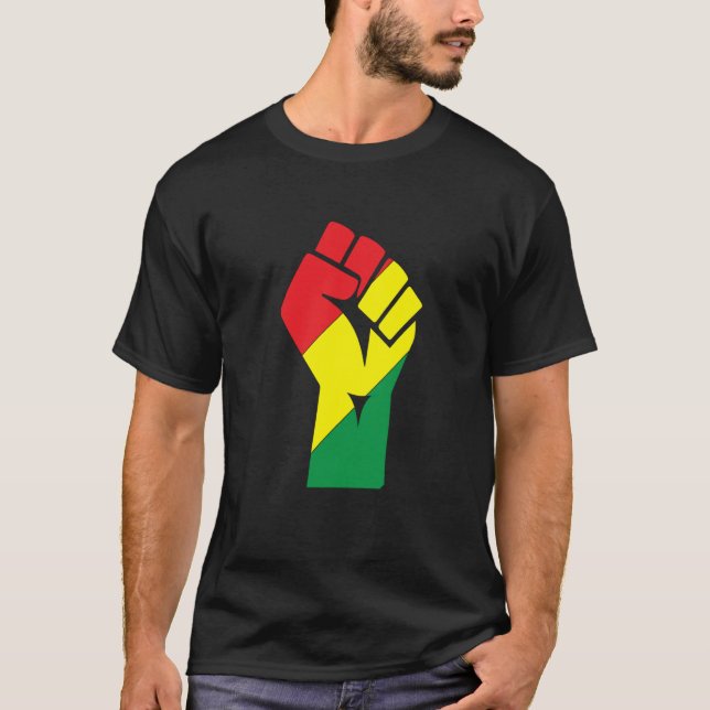Black History Month Fist Black Power African Ameri T-Shirt (Front)