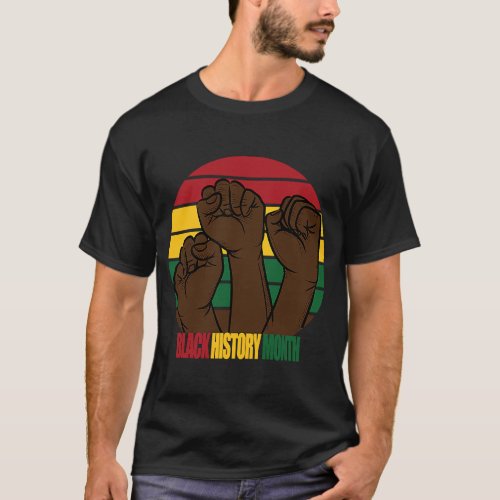 Black History Month Fist for Women  Men T_Shirt