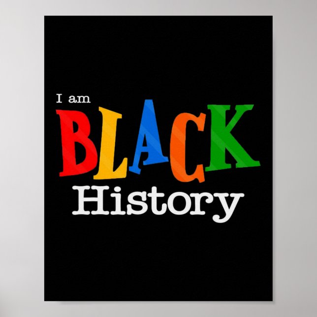 Black History Month Fist Women Men  Poster (Front)