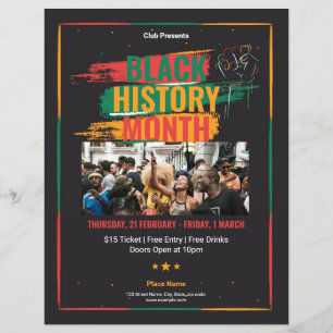 Black History Month Flyer Template