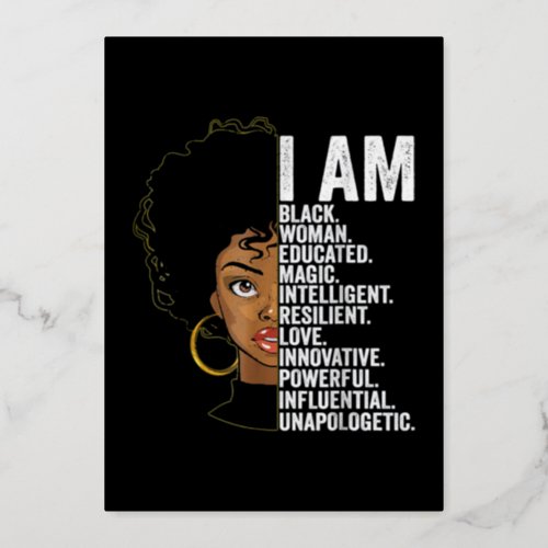 Black History Month Foil Holiday Card