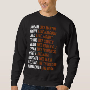 Black history month  for women sweatshirt
