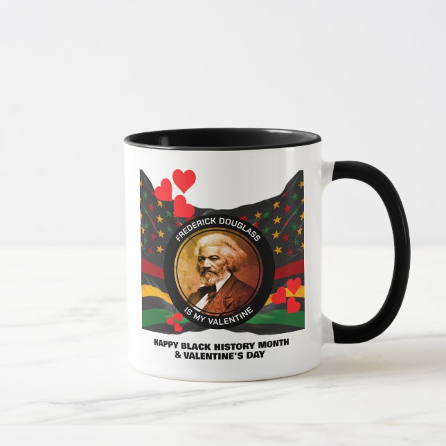 Black History Month FREDERICK DOUGLASS Valentine Mug (Right)
