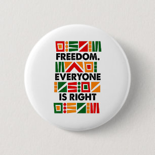 Black History Month Freedom Everyone Is Right Prem Button