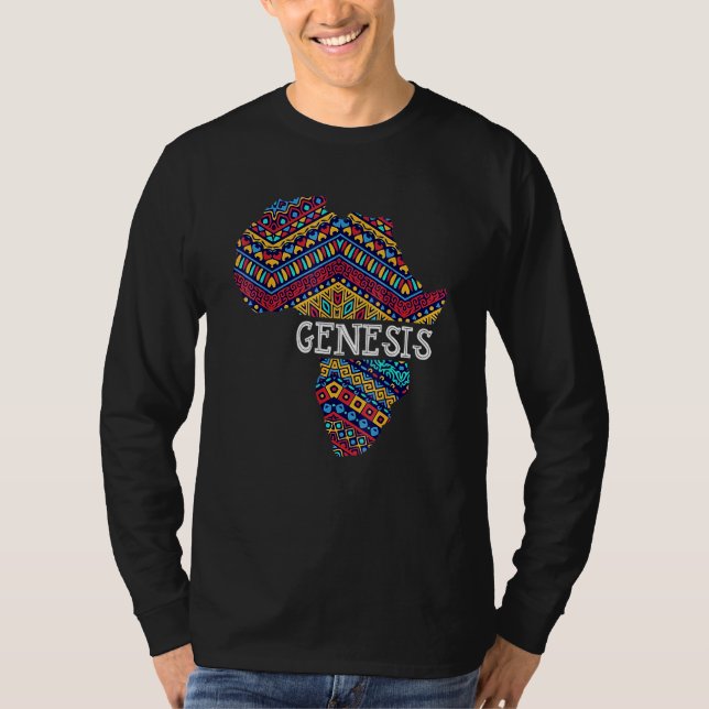 Black History Month Genesis African American Gift  T-Shirt (Front)