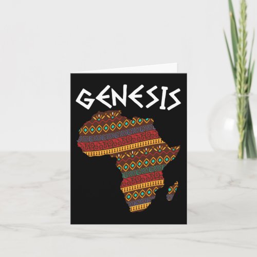 Black History Month Genesis Proud Africa African A Card