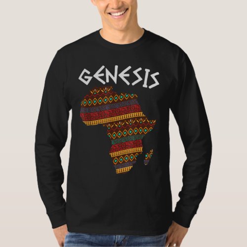 Black History Month Genesis Proud Africa African A T_Shirt