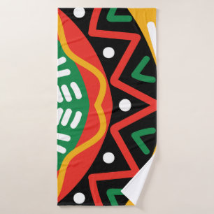 Black History Month Geography Bath Towel Set