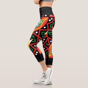 Black History Month Geography Capri Leggings