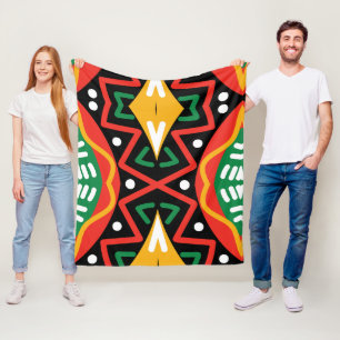 Black History Month Geography Fleece Blanket