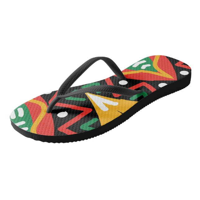 Black History Month Geography   Flip Flops (Angled)