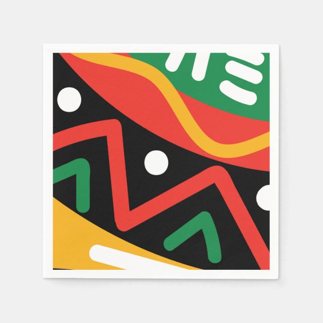 Black History Month Geography Paper  Napkins (Front)