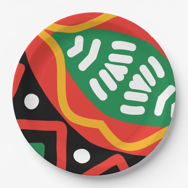 Black History Month Geography  Paper Plates (Front)