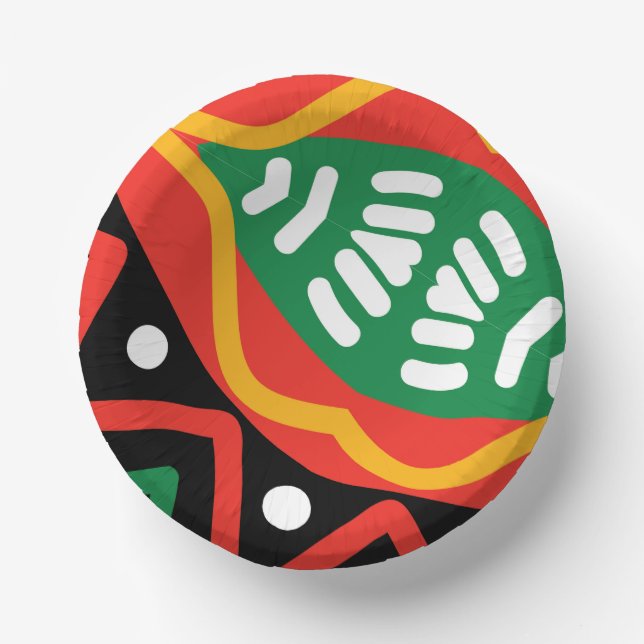 Black History Month Geography  Paper Plates Paper Bowls (Front)