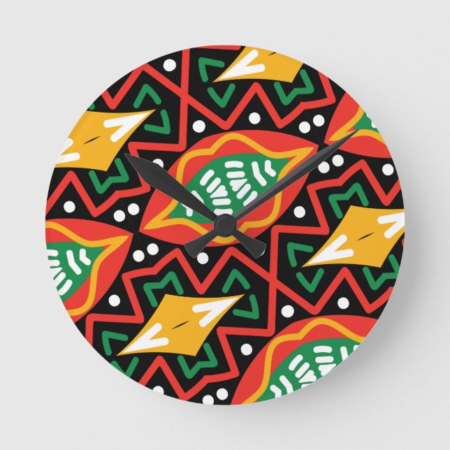 Black History Month Geography    Round Clock (Front)