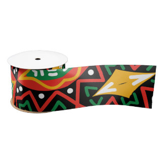 Black History Month Geography Satin Ribbon