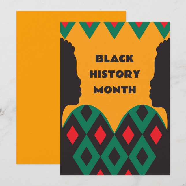 Black History Month Greeting Holiday Card (Front/Back)