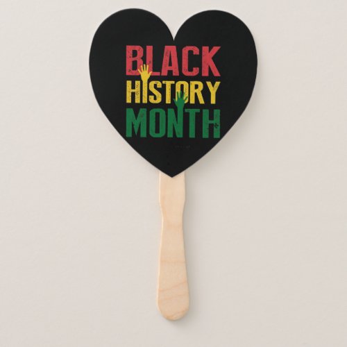 black history month hand fan