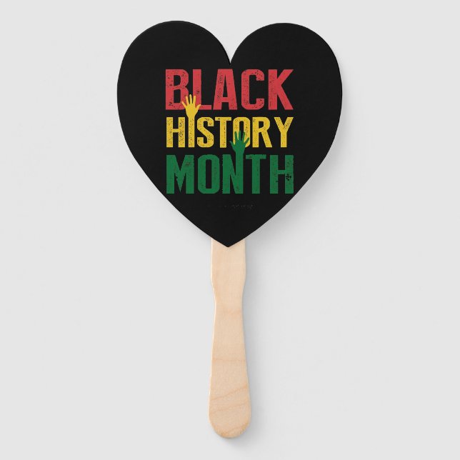 black history month hand fan (Front)