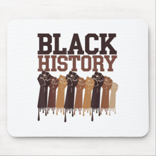 Black History Month Hands Symbol Afro Motivation Mouse Pad
