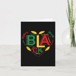 Black History Month Heart Shaped Inspirational Men Card