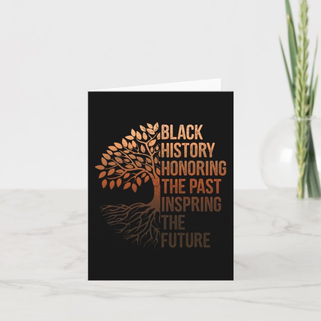 Black History Month Honoring Past Inspiring Future Card (Front)