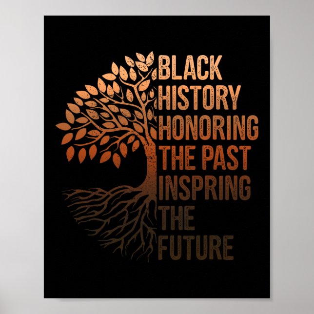 Black History Month Honoring Past Inspiring Future Poster (Front)