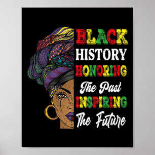 Black History Month Honoring Past Inspiring Future Poster