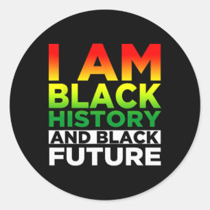 Black History Month - I Am Black - Black Is Beauti Classic Round Sticker