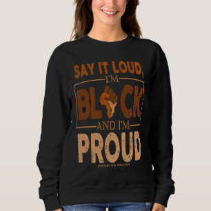 Black History Month  I Am Black Woman Melanin Afri Sweatshirt