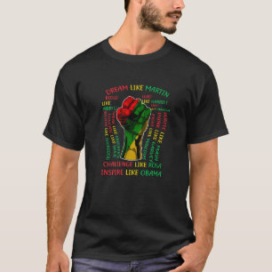 Black History Month Inspirational Leaders Power Fi T-Shirt