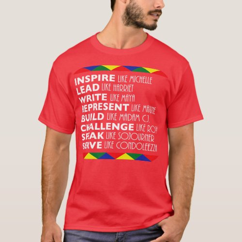 Black History Month Inspire Like Michelle Obama T_Shirt