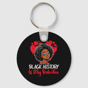 Black History Month Is My Valentine Melanin Africa Keychain