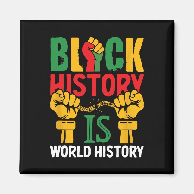 Black History Month Is World History  Magnet (Front)