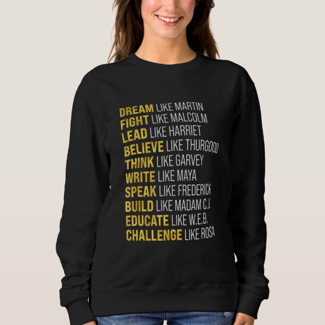 Black History Month Kids Proud African Pride Black Sweatshirt (Front)