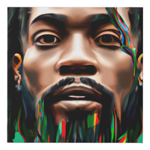 Black History Month King Melanin Kings Men Bruh Faux Canvas Print