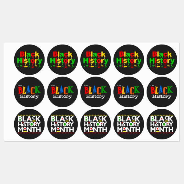 Black History Month Labels (Sheet)
