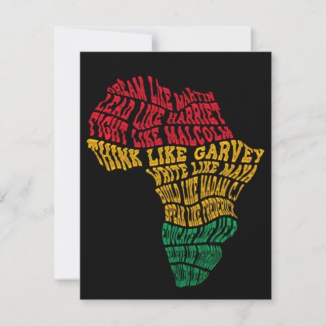 Black History Month Leaders Black History Month Holiday Card (Front)