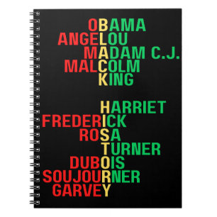 Black History Month Leaders Melanin Bruh Sista  Notebook
