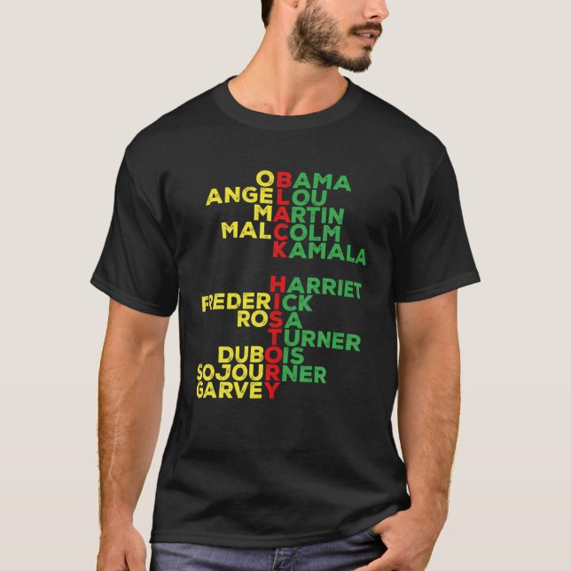 Black History Month Leaders Men Women Boys Girls T-Shirt (Front)