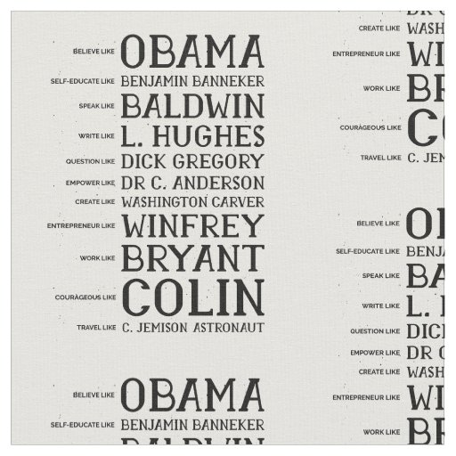 black history month legends icons fabric