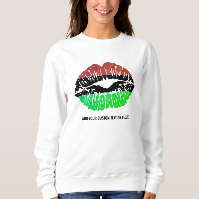 Black History Month Lip Equality Justice Sweatshirt (Front)