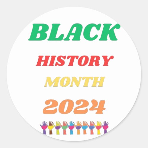 Black History month Magnet Classic Round Sticker
