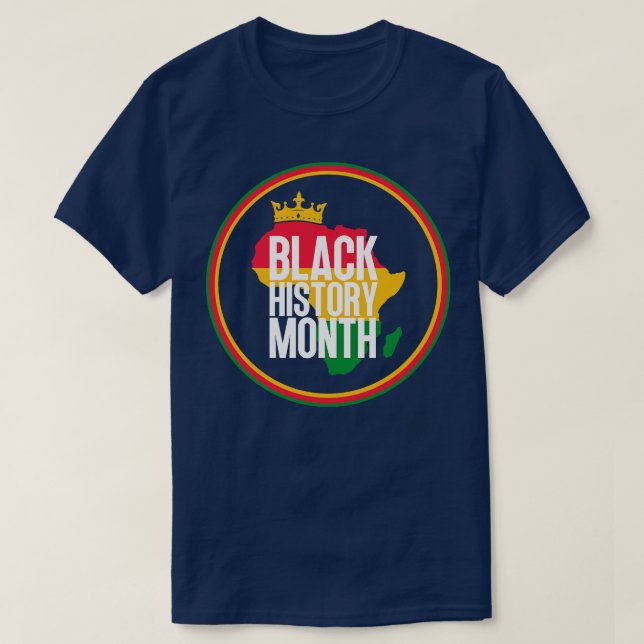 Black history month map 44 T-Shirt (Design Front)