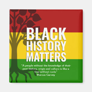 Black History Month MARCUS GARVEY Quote BHM Magnet