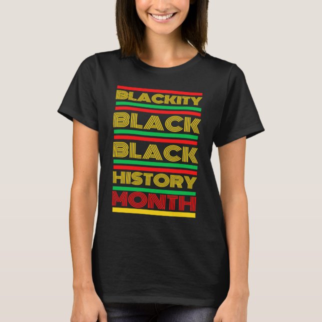 Black History Month Melanin African American Bruh  T-Shirt (Front)