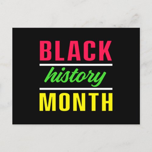 Black History Month Melanin African American Gift Postcard