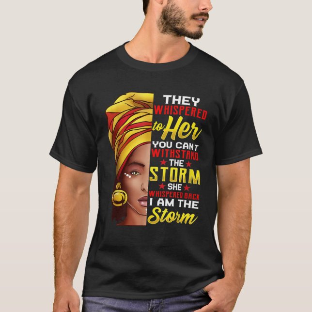 Black History Month Melanin African Woman Afro I'm T-Shirt (Front)