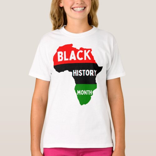 Black History Month Melanin Boys Girls Kids T_Shirt